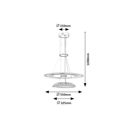Rabalux - LED полилей на кабел LED/36W/230V 3000K