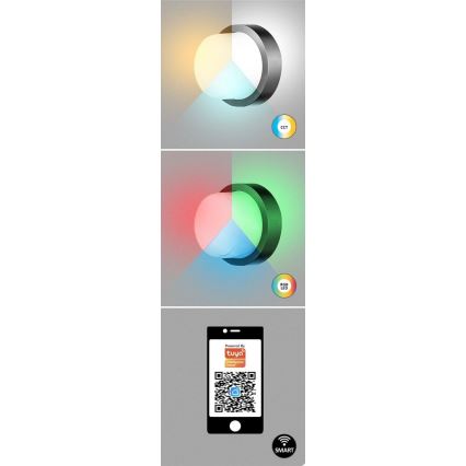 Rabalux - LED RGBW Димируем екстериорен аплик LED/10W/230V IP54 Wi-Fi Tuya