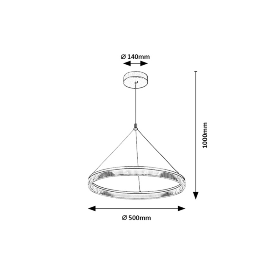 Rabalux - LED полилей на кабел с регулиране на яркостта LED/24W/230V 3000-6500K + дистанционно управление