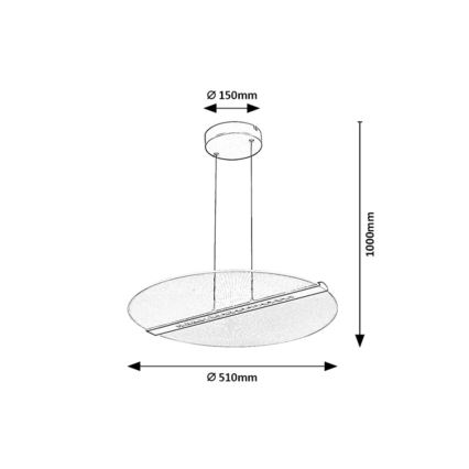Rabalux - LED полилей на кабел LED/24W/230V 3000K