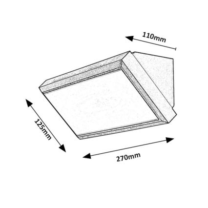 Rabalux - LED Екстериорен аплик LED/12W/230V IP54