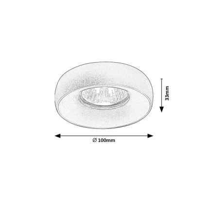 Rabalux - Вградена точкова лампа 2в1 1xGU10/25W/230V