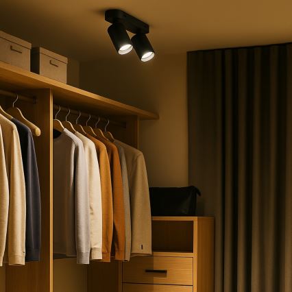 Rabalux - Точково осветително тяло 2xGU10/7W/230V, черно