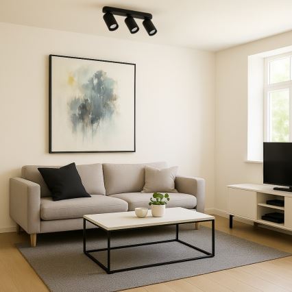 Rabalux - Точково осветително тяло 3xGU10/7W/230V черно