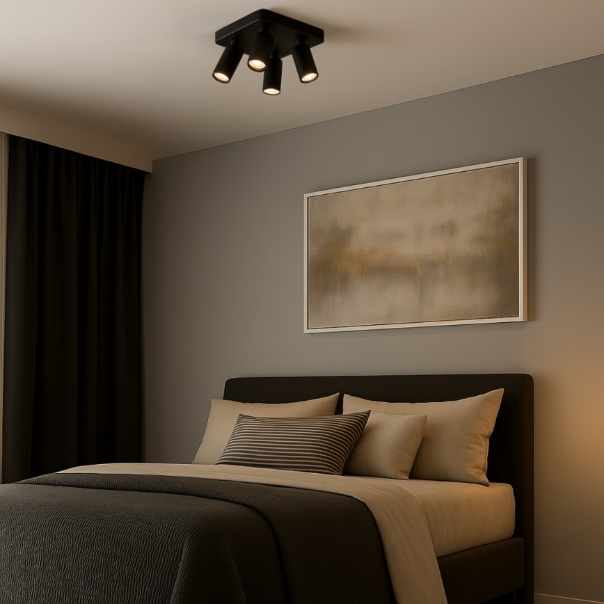 Rabalux - Точково осветително тяло 4xGU10/7W/230V черно