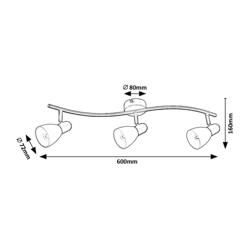 Rabalux - Спот осветително тяло 3xE14/40W/230V
