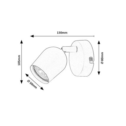 Rabalux - Стенно спот осветително тяло 1xGU10/15W/230V бежово