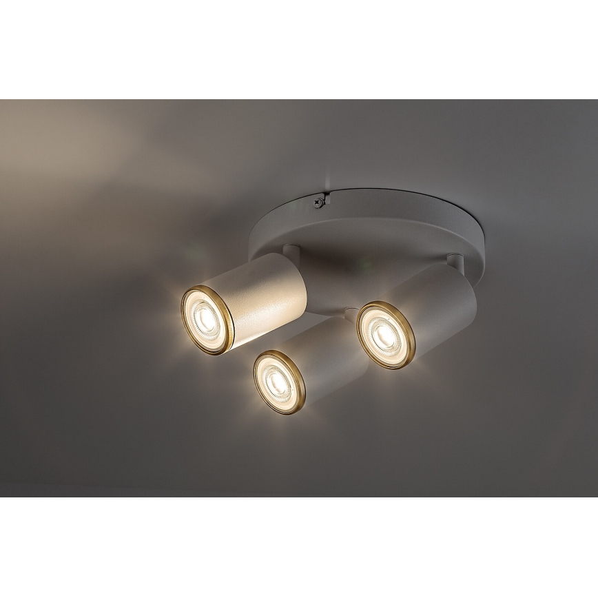 Rabalux - Точково осветително тяло 3x GU10/15W/230V, бяло