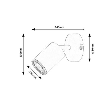 Rabalux - Стенно точково осветително тяло 1xGU10/15W/230V черно
