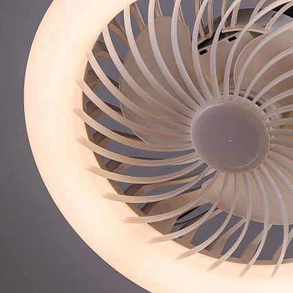 Rabalux - LED димируема подова лампа с вентилатор, диаметър 30 см, 1xE27/16W/230V 3000-6500K + дистанционно управление