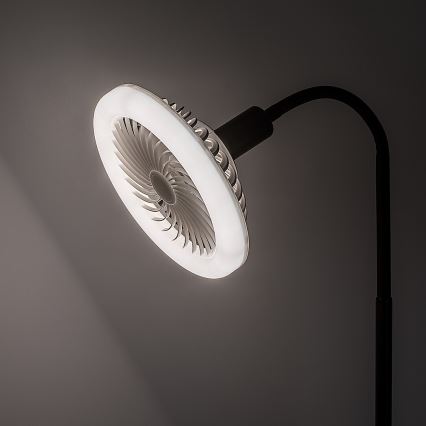 Rabalux - LED димируема подова лампа с вентилатор, диаметър 30 см, 1xE27/16W/230V 3000-6500K + дистанционно управление