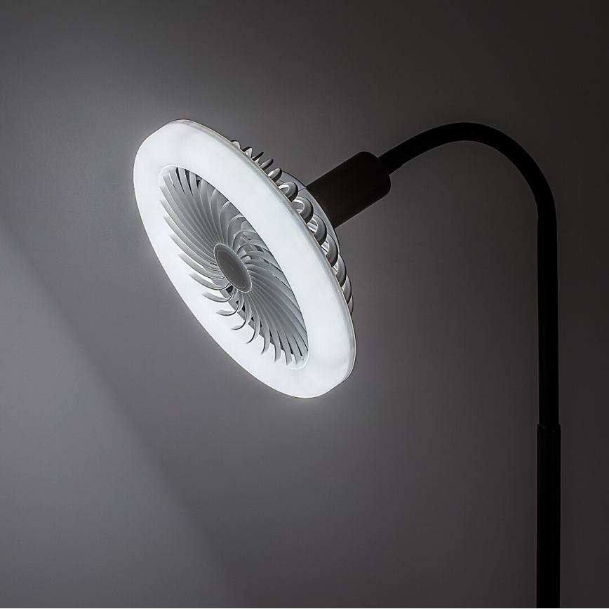 Rabalux - LED димируема подова лампа с вентилатор, диаметър 30 см, 1xE27/16W/230V 3000-6500K + дистанционно управление
