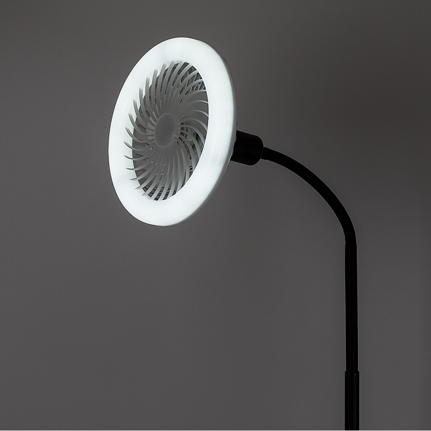 Rabalux - LED димируема подова лампа с вентилатор, диаметър 30 см, 1xE27/16W/230V 3000-6500K + дистанционно управление