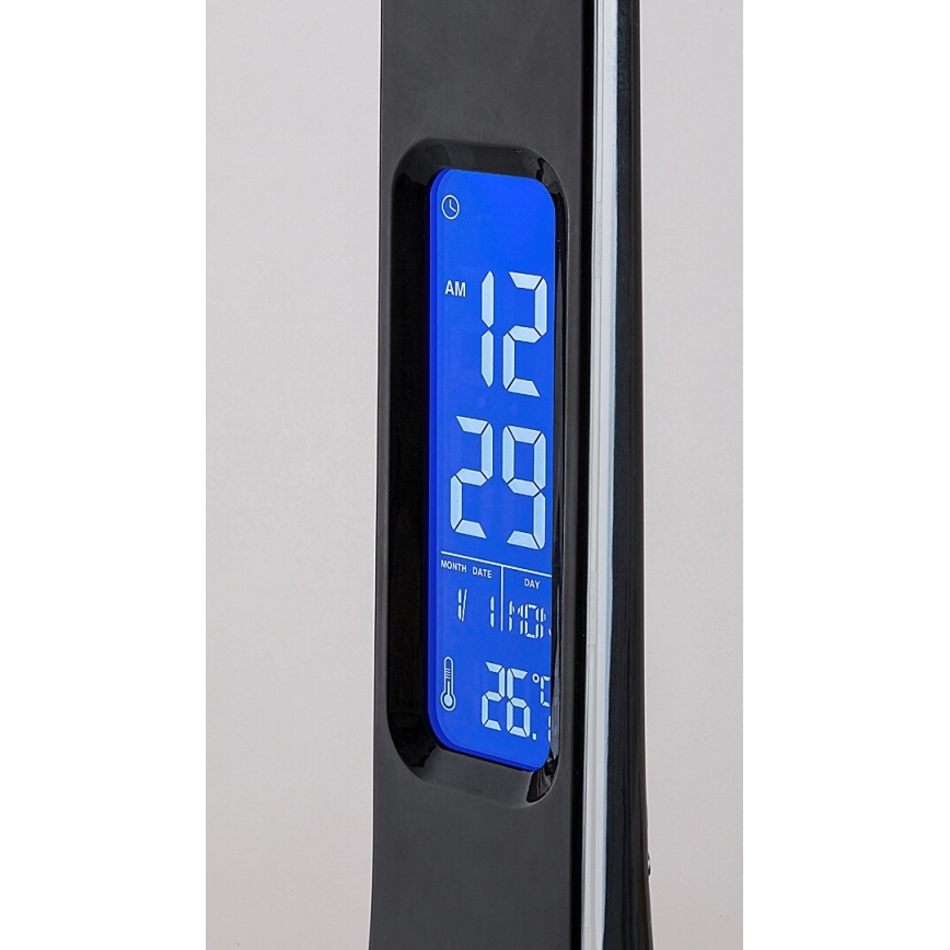 Rabalux - LED регулируема настолна лампа с дисплей LED/7W/5V 4000K черна