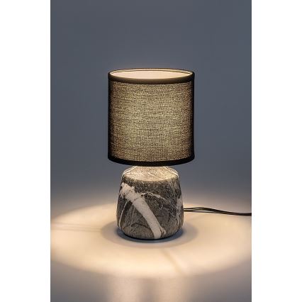 Rabalux - Настолна лампа 1xE14/40W/230V черна/мраморен декор