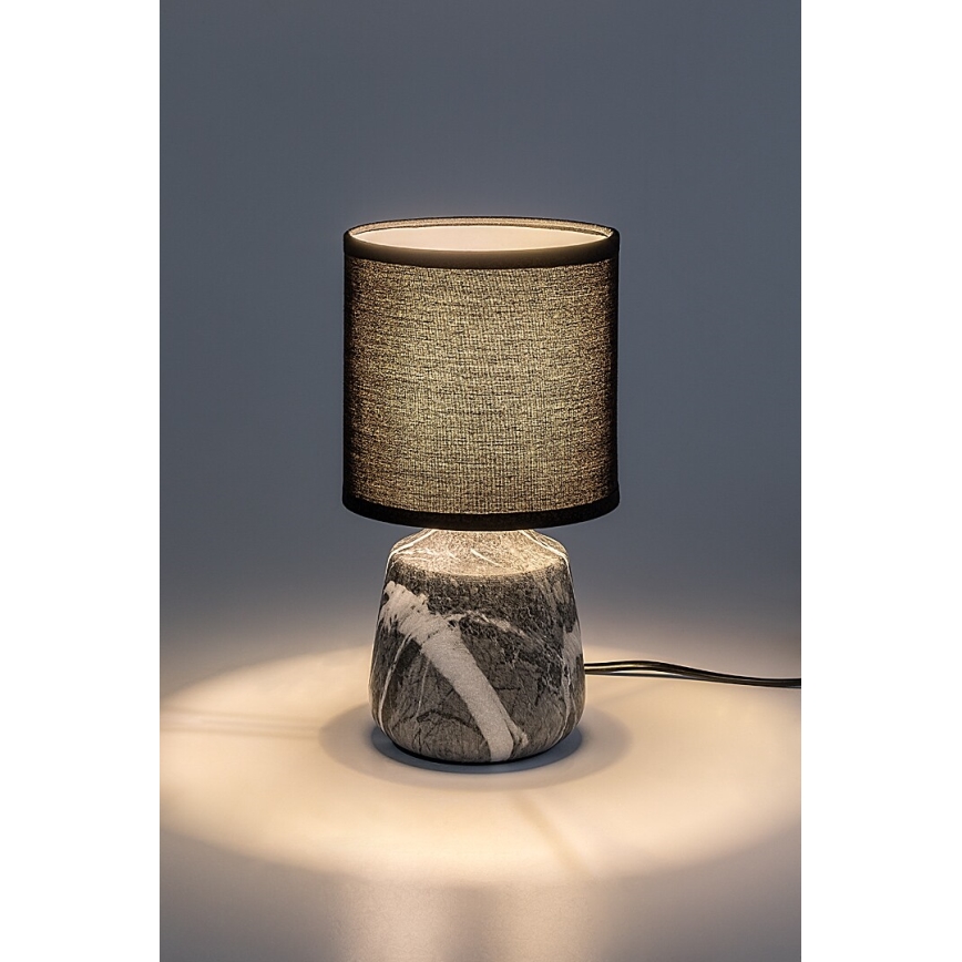 Rabalux - Настолна лампа 1xE14/40W/230V черна/мраморен декор