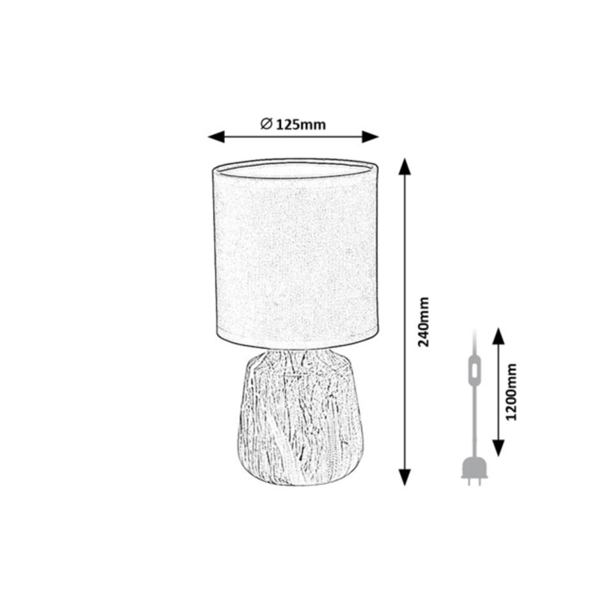 Rabalux - Настолна лампа 1xE14/40W/230V черна/мраморен декор