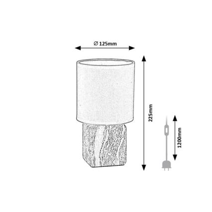Rabalux - Настолна лампа 1xE14/40W/230V черна/мраморен декор