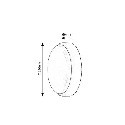 Rabalux - LED Екстериорен плафон LED/15W/230V IP54 черен