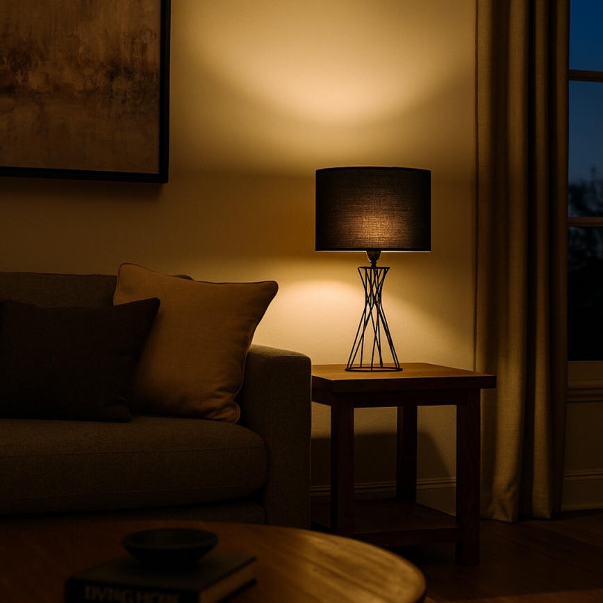 Rabalux - Настолна лампа 1xE27/40W/230V черна