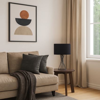 Rabalux - Настолна лампа 1xE27/40W/230V черна