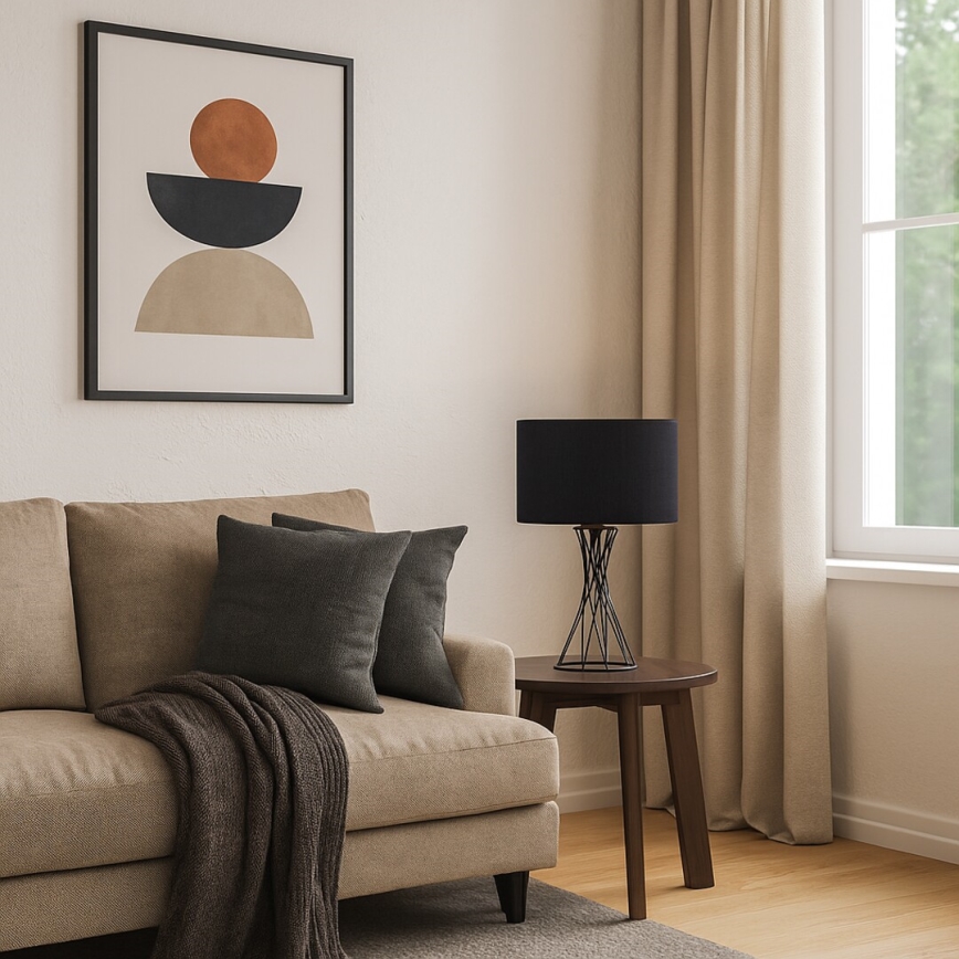 Rabalux - Настолна лампа 1xE27/40W/230V черна