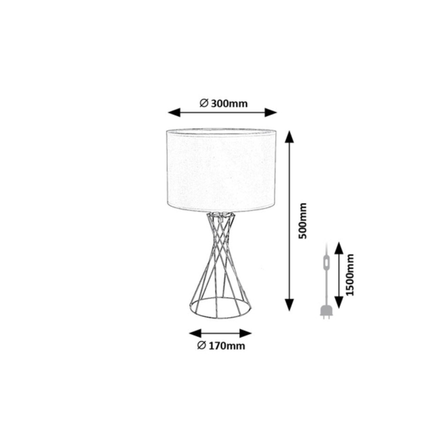 Rabalux - Настолна лампа 1xE27/40W/230V черна