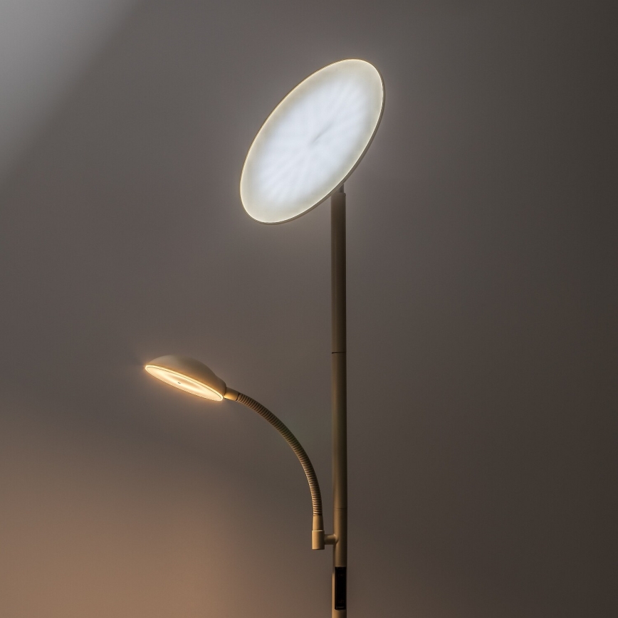 Rabalux - LED димируема подова лампа LED/23W/230V 3000/4200/6500 бежова