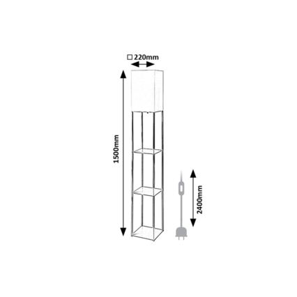Rabalux - Подова лампа с полички 1xE27/40W/230V бежова