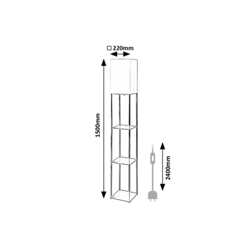 Rabalux - Подова лампа с полички 1xE27/40W/230V бежова