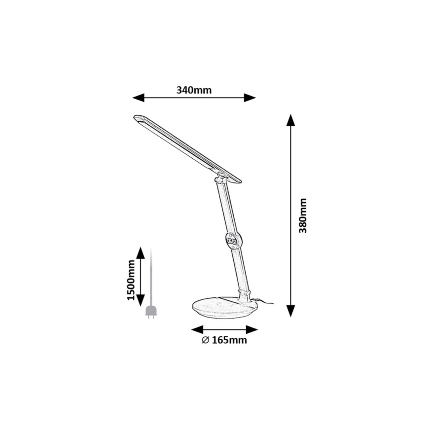 Rabalux - LED Димируема сензорна настолна лампа с дисплей LED/9W/230V 3000/4000/6500K