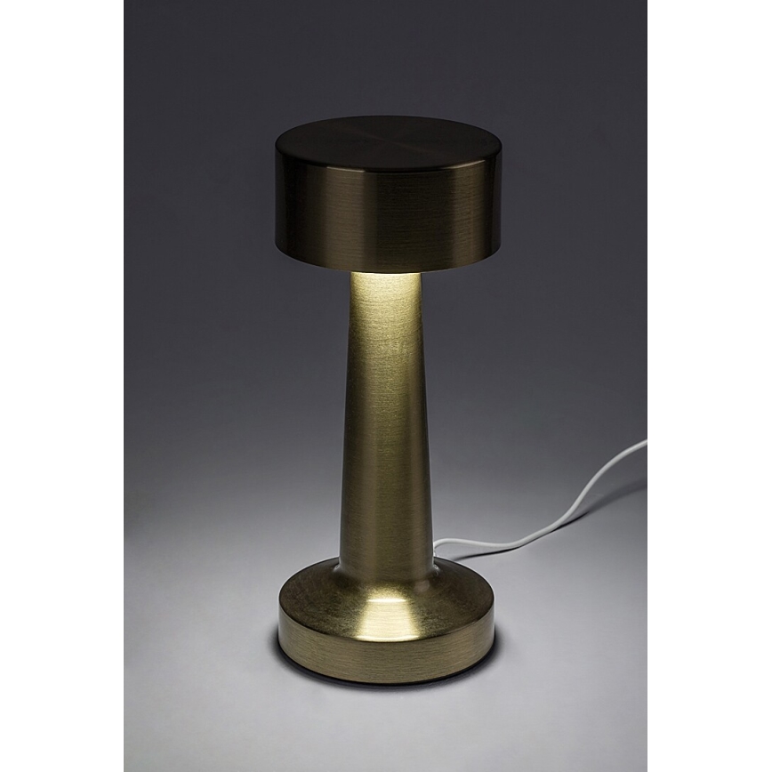 Rabalux - LED Акумулаторен докосване настолна лампа LED/2,7W/5V 1200mAh 3000/4000/6000K златист