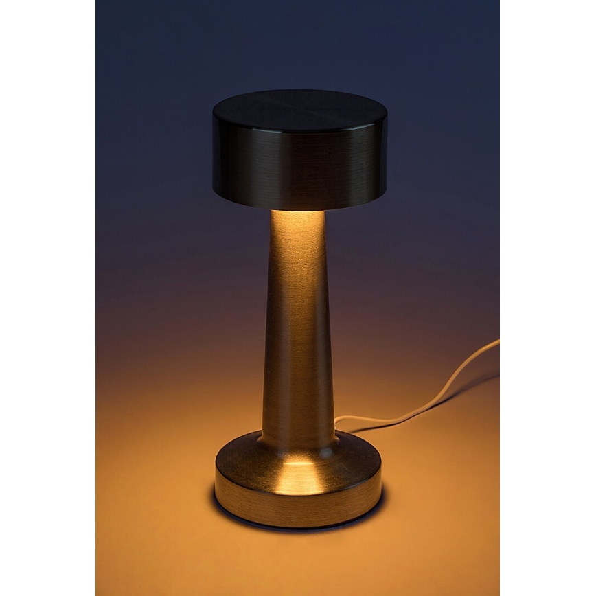 Rabalux - LED Акумулаторен докосване настолна лампа LED/2,7W/5V 1200mAh 3000/4000/6000K златист