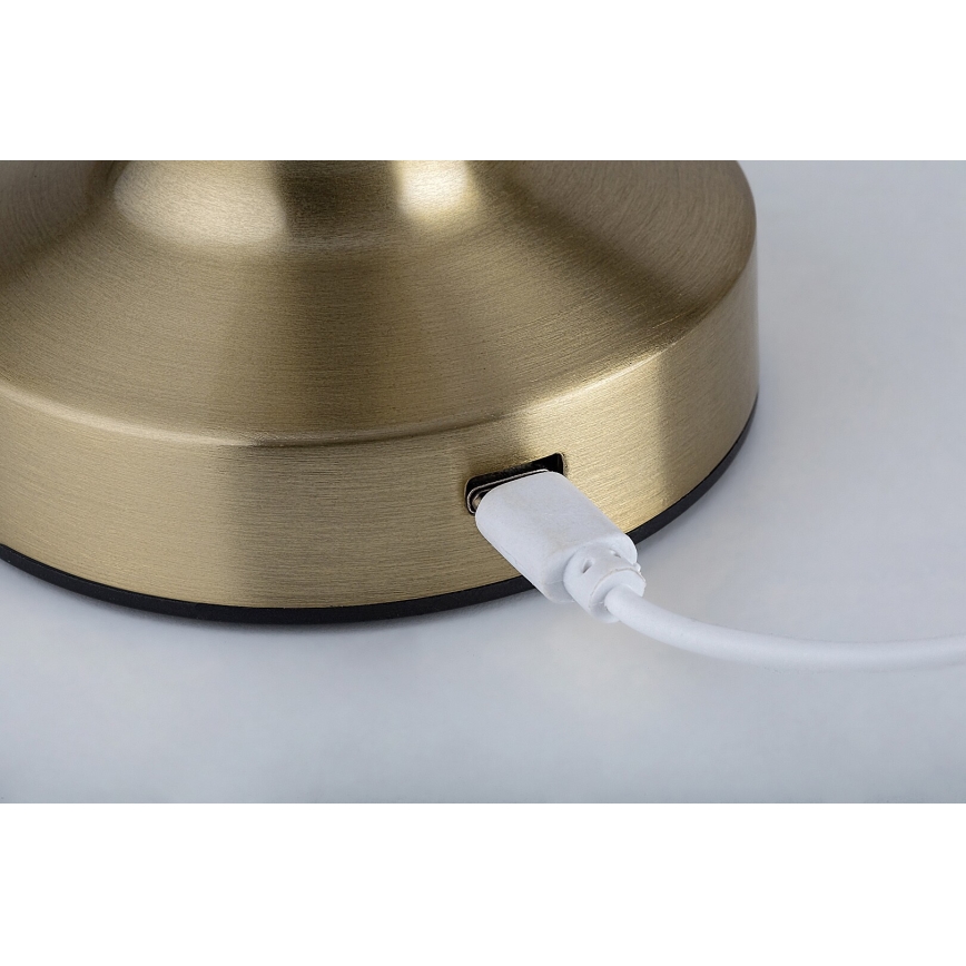Rabalux - LED Акумулаторен докосване настолна лампа LED/2,7W/5V 1200mAh 3000/4000/6000K златист