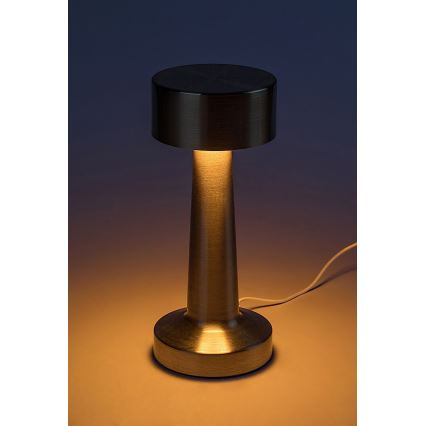 Rabalux - LED презареждаема настолна лампа с докосване LED/2,7W/5V 1200mAh 3000/4000/6000K златисто