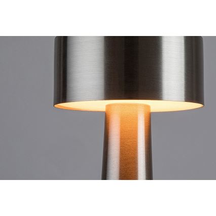 Rabalux - LED Акумулаторна настолна сензорна лампа LED/2,7W/5V 1200mAh 3000/4000/6000K матов хром