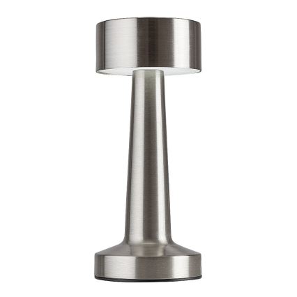 Rabalux - LED презареждаема настолна лампа с докосване LED/2,7W/5V 1200mAh 3000/4000/6000K мат хром