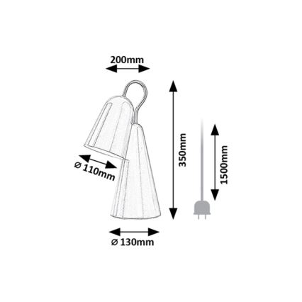 Rabalux - LED Настолна лампа 1xE14/4W/230V черен