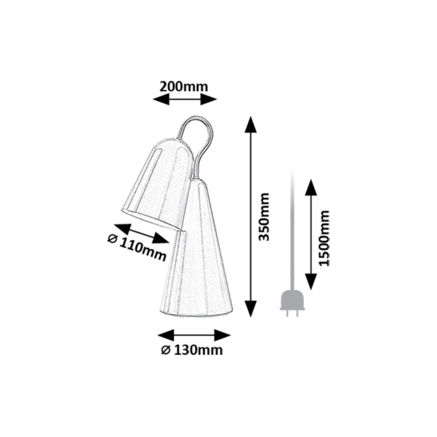 Rabalux - LED Настолна лампа 1xE14/4W/230V черен