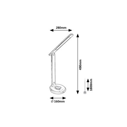 Rabalux - LED RGB Димируема сензорна настолна лампа LED/6W/230V 3000/4000/5000K черен