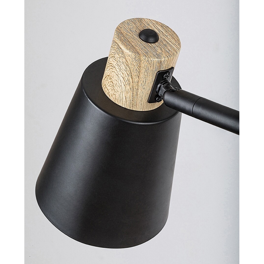 Rabalux - Лампион с рафт 1xE27/40W/230V черен