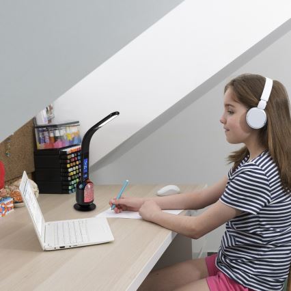 Rabalux - LED RGB Димируема настолна лампа LED/5W/230V черен