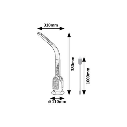 Rabalux - LED RGB Димируема настолна лампа LED/5W/230V черен
