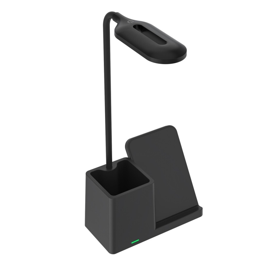 Rabalux - LED Димируема настолна лампа с безжично зареждане QI LED/4W/5V 3000/4000/6500K черен