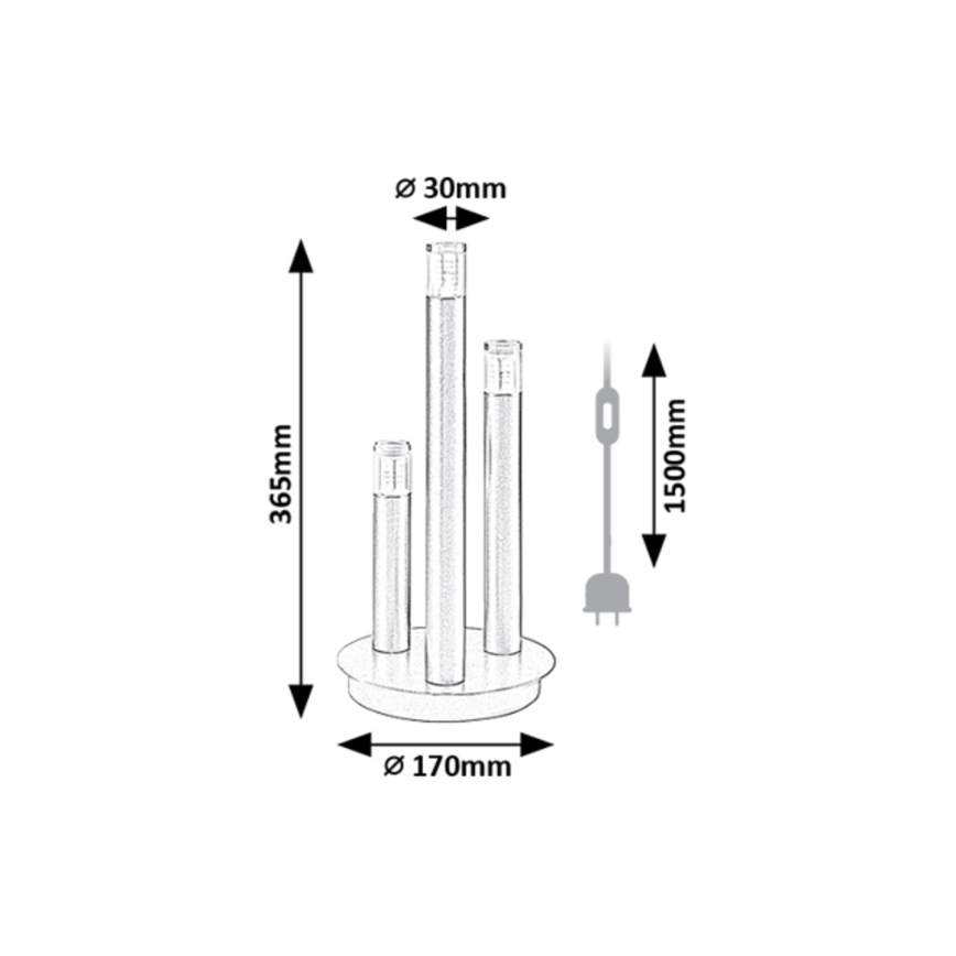 Rabalux - Настолна лампа 3xG9/5W/230V черен