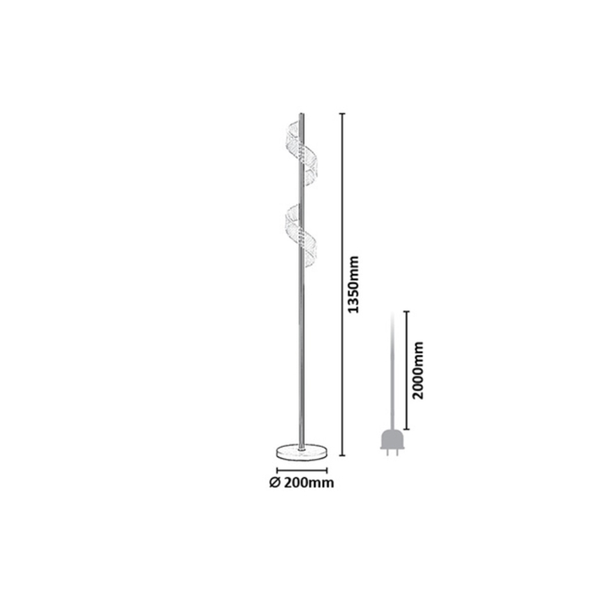 Rabalux - димируема сензорна подова лампа LED/12W/230V 3000K