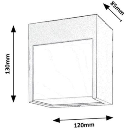 Rabalux - LED Екстериорен аплик LED/12W/230V черен IP54