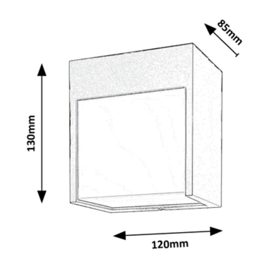 Rabalux - LED Екстериорен аплик LED/12W/230V черен IP54