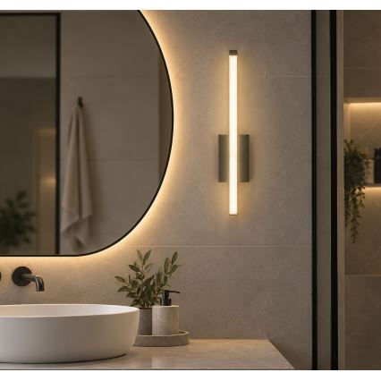 Rabalux - LED стенно осветително тяло за баня LED/10W/230V 4000K IP44 антрацит