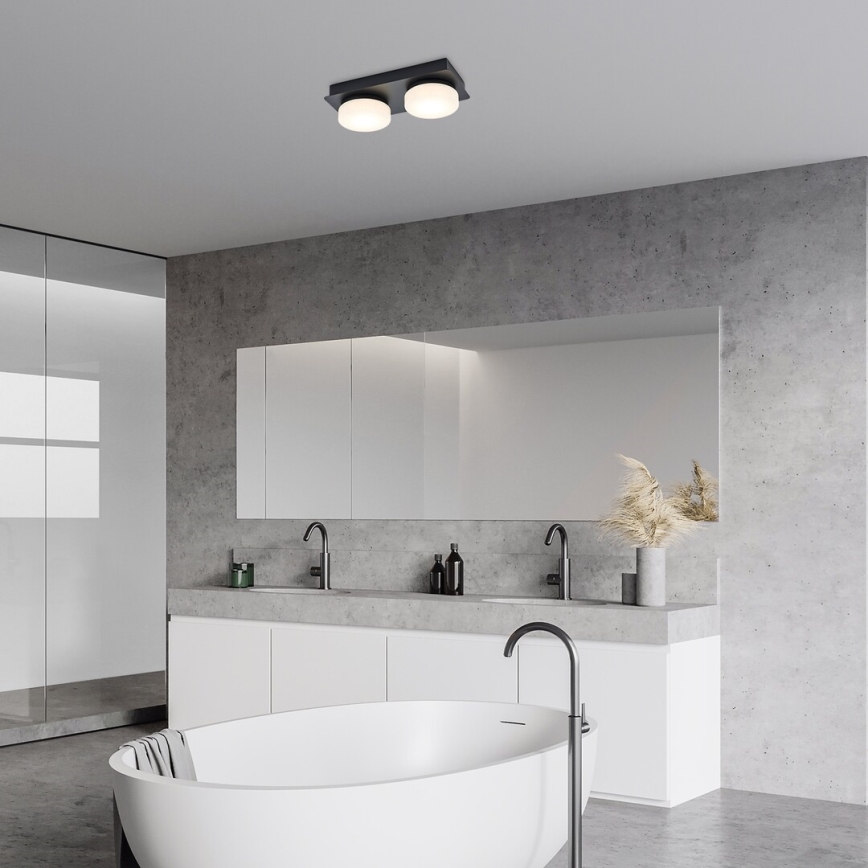Rabalux - LED Плафон за баня 2xLED/5,5W/230V IP44 черен
